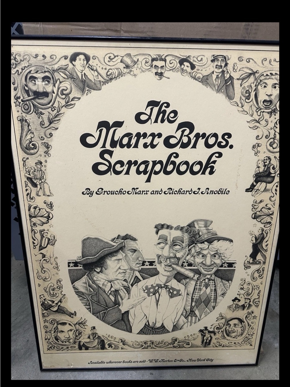 Groucho Marx LLC Rare Authenticated  Marx Bros Scrapbook Display Beckett LOA